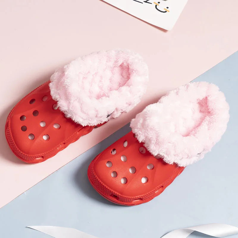 Children Kids Girls Boys Mules Winter Warm Garden Clogs Sneakers Slippers Baby Sandles Shoes for Girl Boy EUR24-35