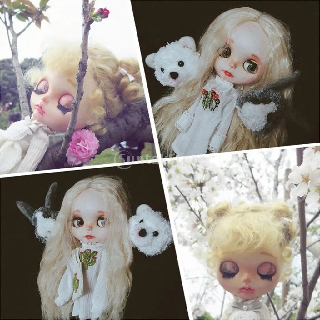 DIY Doll BJD Scalp Custom Accessory Eye/Ears/Faceplate/Head Scalp/Body for Blythe Anime Doll Girls Gift