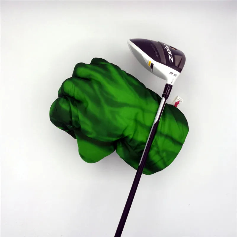 Green Hand the Fist Golf Driver Headcover 460cc Boxing Wood Golf Cover Golf Club Accessories Novelty Great Gift