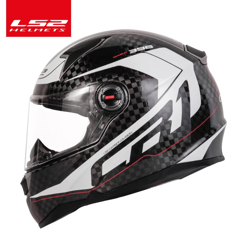 Original LS2 FF396 Carbon Fiber Motorcycle Helmet LS2 CT2 Full Face Helmets Casco Casque Moto No Pump
