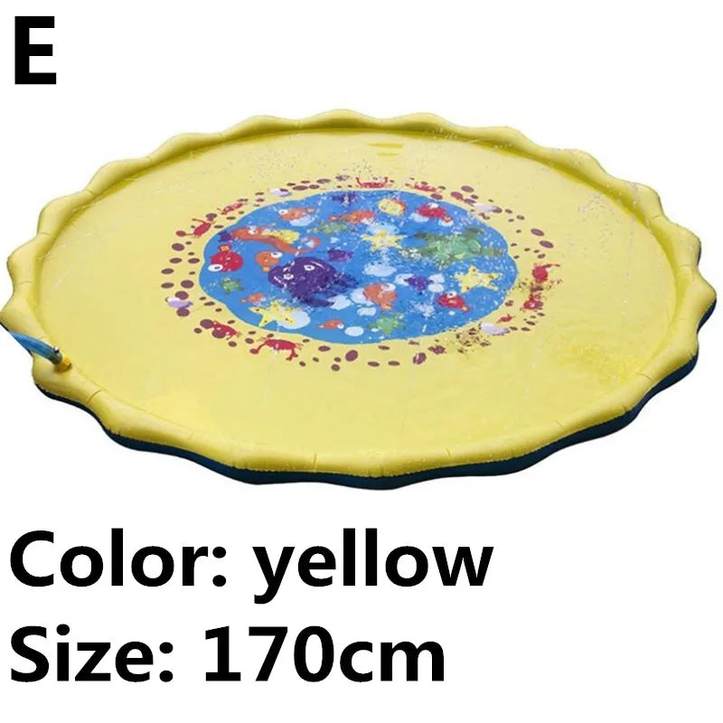 Summer Lawn Children Water Game Play Mat Kids Outdoor Splash Mat for Kids Pool Games Toy Sprinkle Splash Water Toy Bath Pad