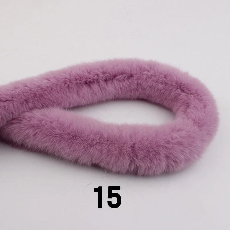 5m Thickened Artificial Rabbit Fur Trim Clothes Accessory Faux Fur Strips for Sweater Coat Hood Hat DIY Fluffy Garment Materials