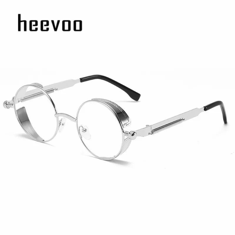 Metal Steampunk Sunglasses Men Women Fashion Round Glasses Brand Designer Vintage Sun Glasses High Quality Oculos De Sol 2021