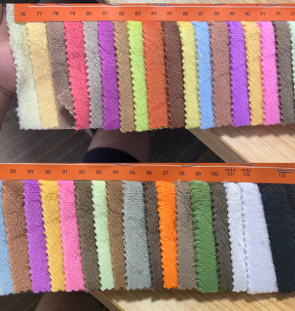 150x50cm Large Size 5mm Hand-Made Doll Head Hair Plush Fabric 103 Colors Optional Soft Plush Fabric