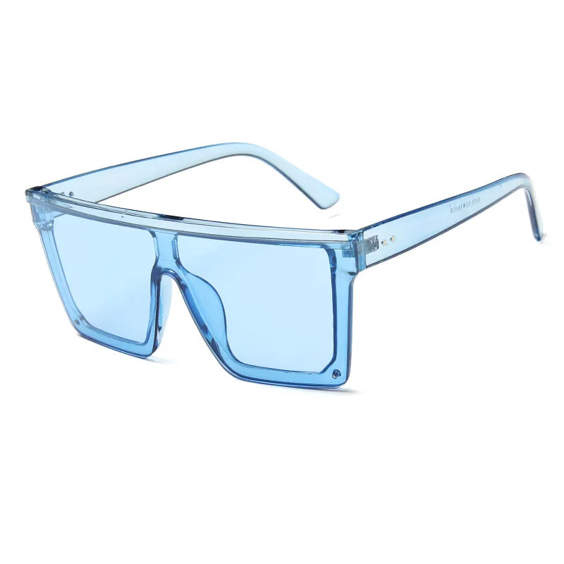SHAUNA Flat Top Classic Square Sunglasses Woman Brand Designer Purple Mirror Coating Shades UV400