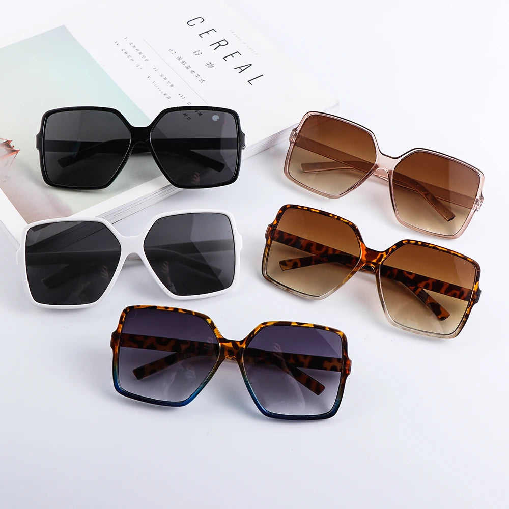 2022 Black Square Oversized Sunglasses Square Glasses Personalized Cat Eyes Colorful Sunglasses Trend Versatile Sunglasses UV400