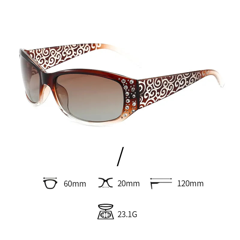 DANKEYISI Women Polarized Sunglasses Female Rhinestone Sunglasses Driving Travel Outdoor Eyewear UV400 Sun Glasses Lady