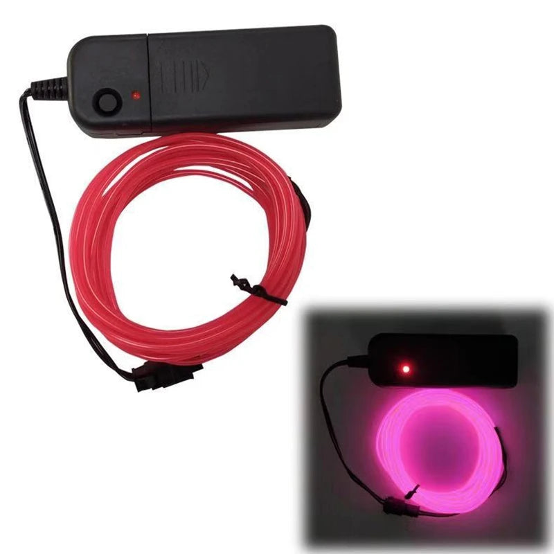 Glow EL Wire Cable LED Neon Christmas Dance Party DIY Costumes Clothing Luminous Car Light Decoration Clothes Flexible Light