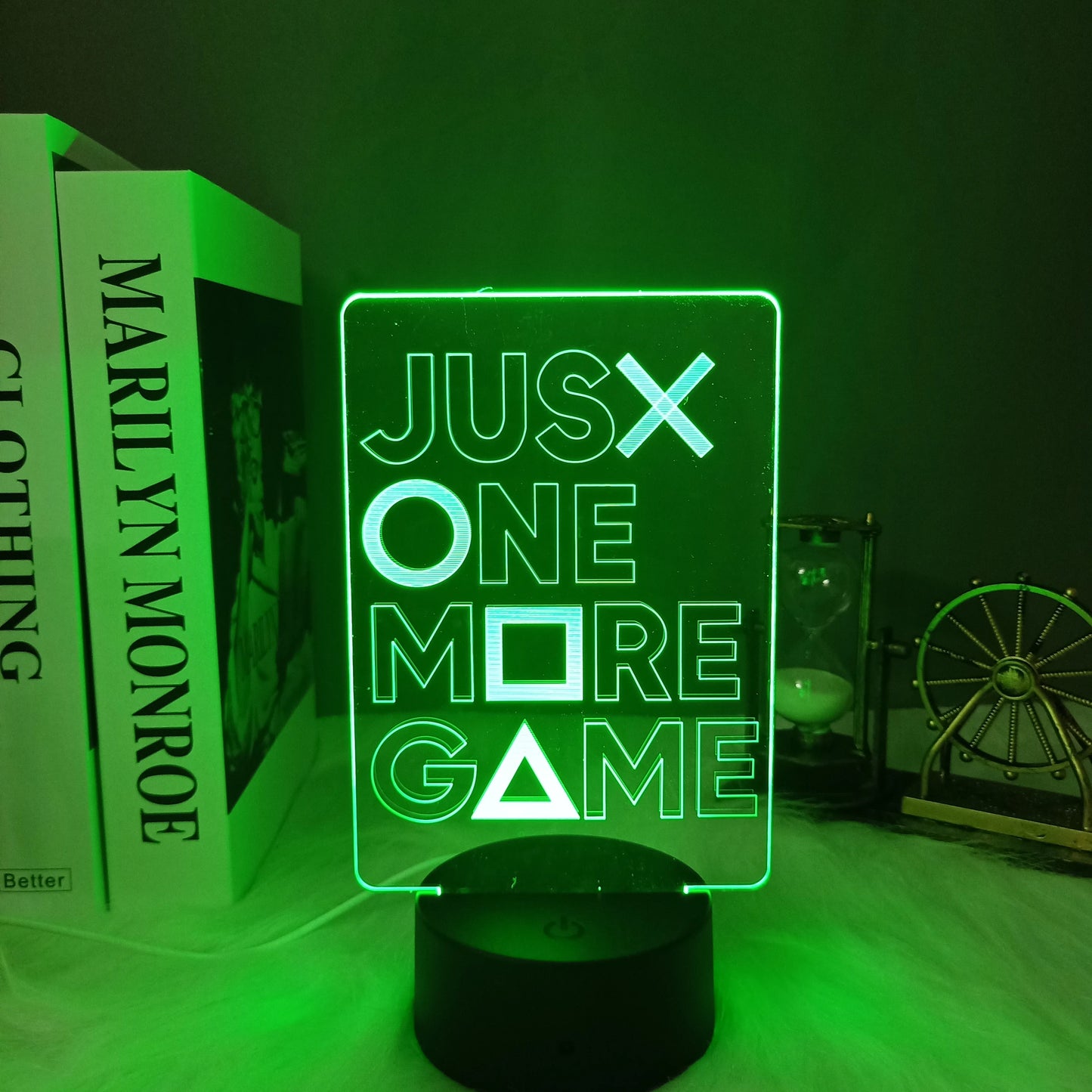 3D Night Lamp Gaming Room Desk Setup Lighting Decor Gamepad Icon LED Light Atmosphere Table Bedside Night Lamps Kids Gift