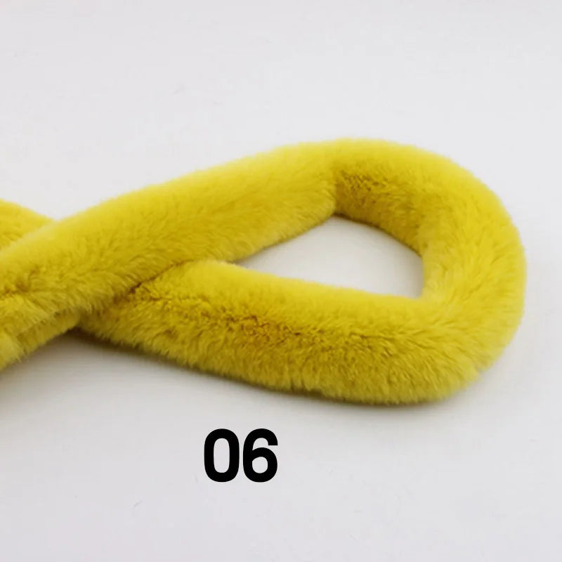 5m Thickened Artificial Rabbit Fur Trim Clothes Accessory Faux Fur Strips for Sweater Coat Hood Hat DIY Fluffy Garment Materials