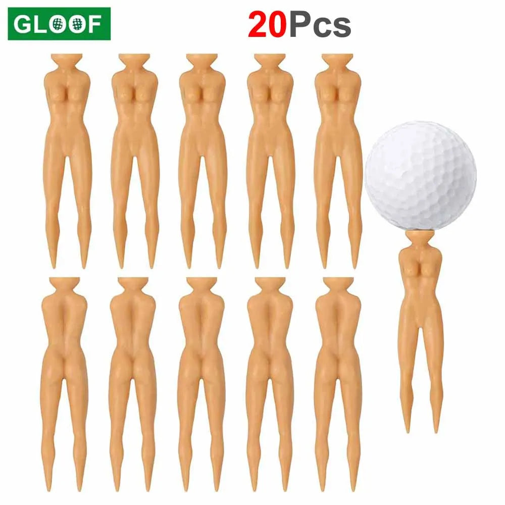 20Pcs/Lot Golf Tees 77 Mm 3" Nude Woman Plastic Golf Tees, Golf Sexy Girl Lady Tees Fun Holder Divot Home Golf Training