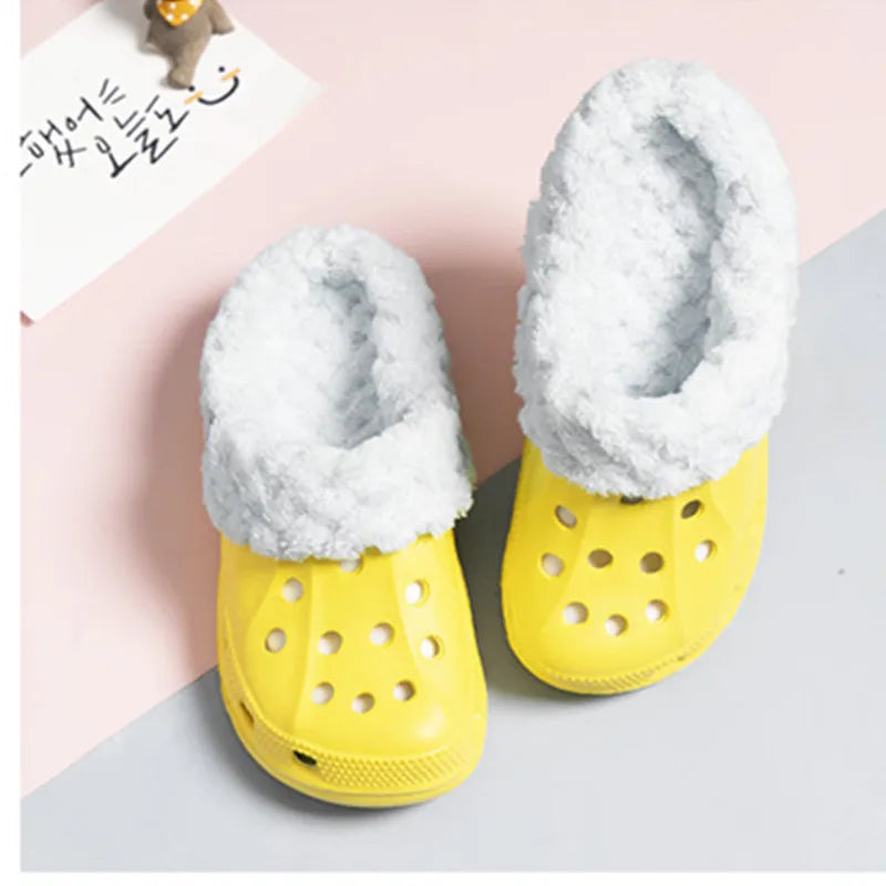 Children Kids Girls Boys Mules Winter Warm Garden Clogs Sneakers Slippers Baby Sandles Shoes for Girl Boy EUR24-35