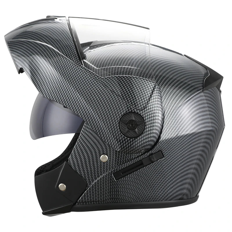 2 Gifts Unisex Racing Motorcycle Helmets Modular Dual Lens Motocross Helmet Full Face Safe Helmet Flip Up Cascos Para Moto Kask