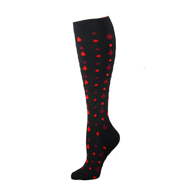 Compression Socks Women Men Outdoor Sports Halloween Series Animals Flamingo Shark Monkey Cat Bones Pressure Elastic Stockings