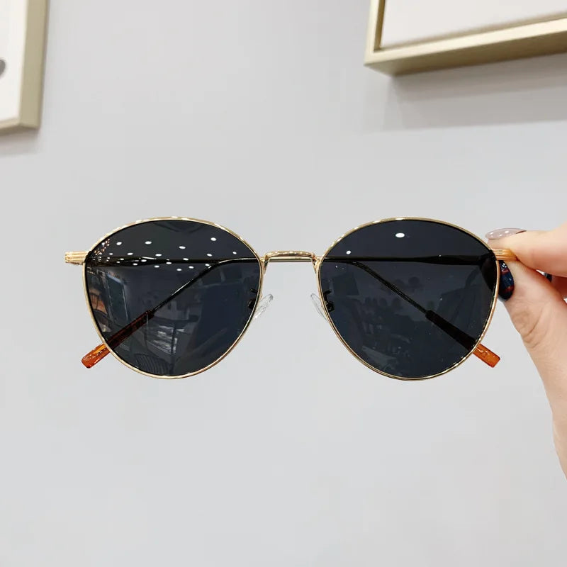 VWKTUUN Butterfly Sunglasses Women Oval Shape Shades UV400 Points Vintage Metal Frame Sunglass Outdoor Sport Driver Sunglass