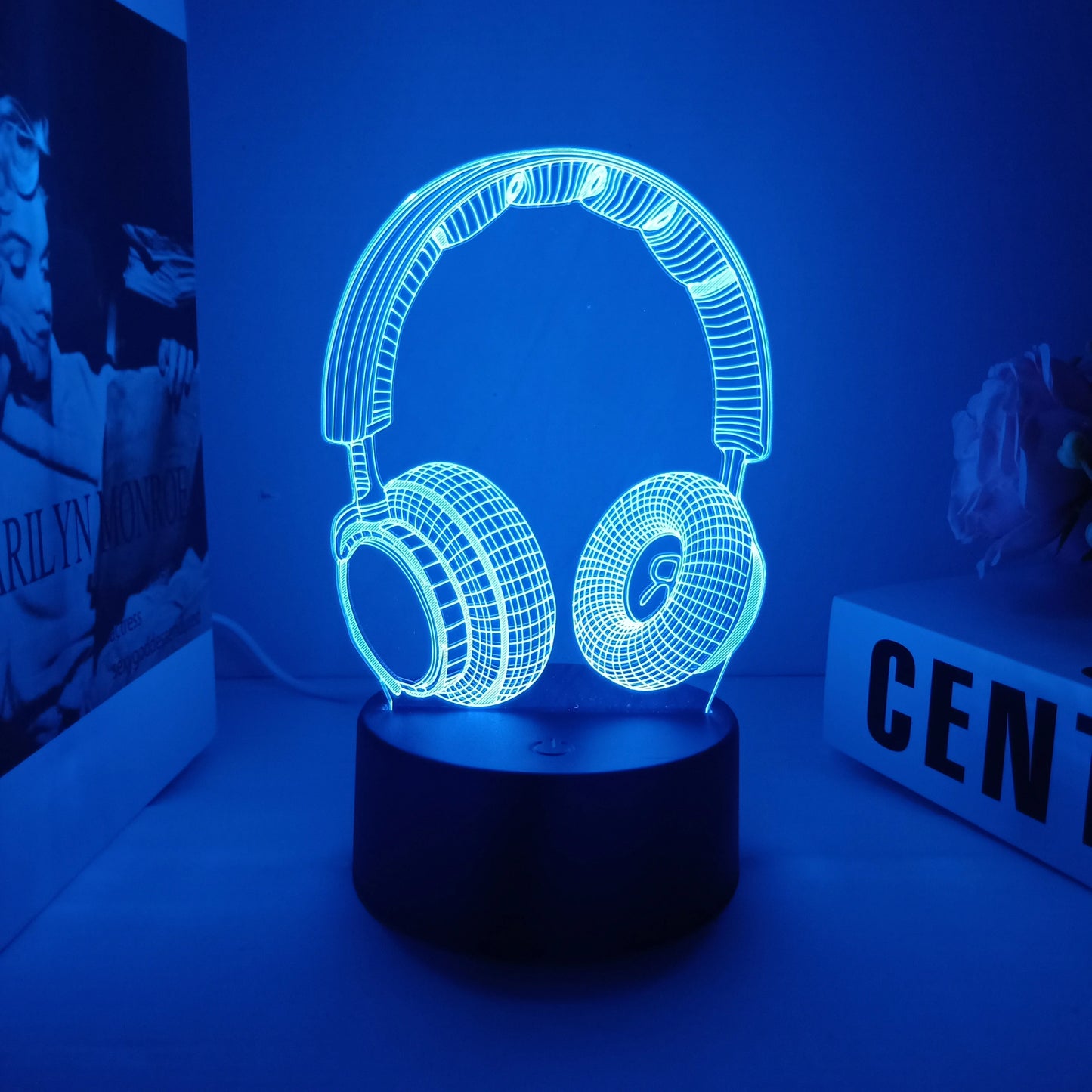 3D Night Lamp Gaming Room Desk Setup Lighting Decor Gamepad Icon LED Light Atmosphere Table Bedside Night Lamps Kids Gift