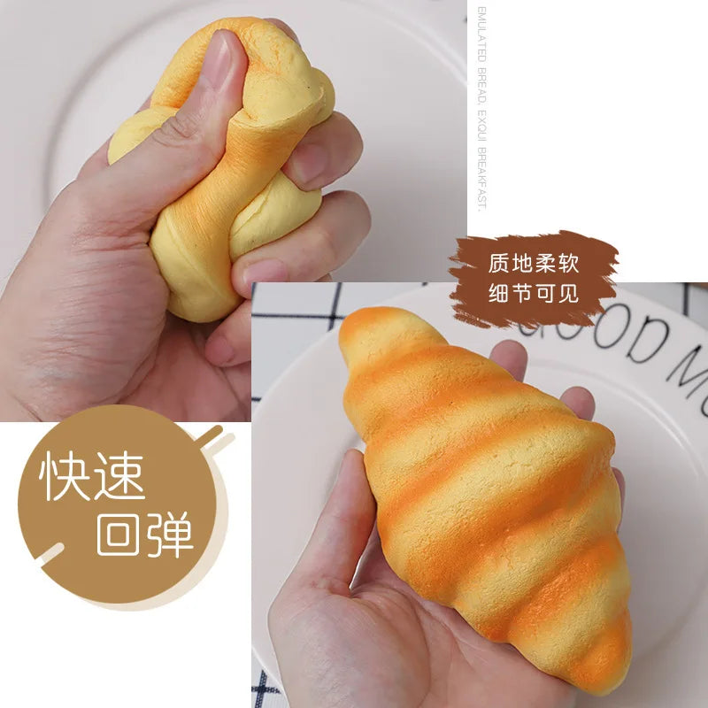 Toast Squishy Slow Rising Food Creative Simulation Bread Donuts Squeeze Stress Relief Kid Toys Spoof Tease People Desktop
