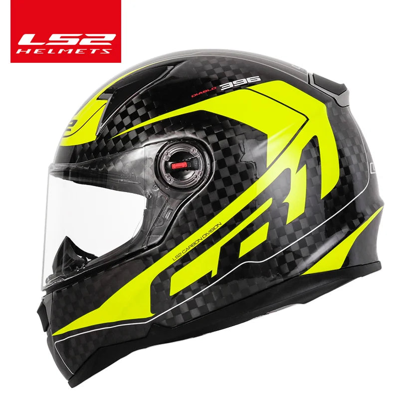 Original LS2 FF396 Carbon Fiber Motorcycle Helmet LS2 CT2 Full Face Helmets Casco Casque Moto No Pump