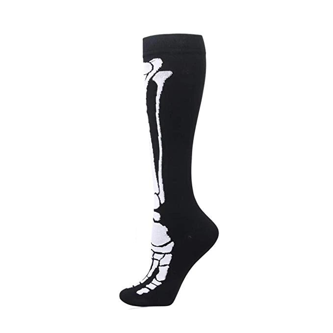 Compression Socks Women Men Outdoor Sports Halloween Series Animals Flamingo Shark Monkey Cat Bones Pressure Elastic Stockings
