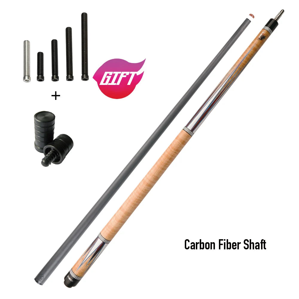 ZOKUE KONLLEN Carom Cues 12mm Tip Technology 3 Cushion Game Cues Carbon Fiber Maple Shaft Professional Libre Billiard Cue Sticks