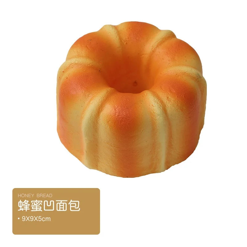 Toast Squishy Slow Rising Food Creative Simulation Bread Donuts Squeeze Stress Relief Kid Toys Spoof Tease People Desktop