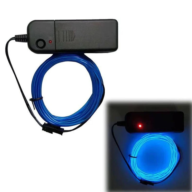 Glow EL Wire Cable LED Neon Christmas Dance Party DIY Costumes Clothing Luminous Car Light Decoration Clothes Flexible Light