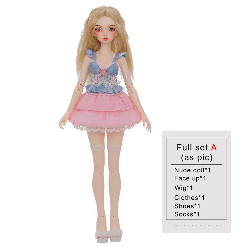 BJD Doll 1/4 Minifee Dina Ran Fairyland Ball Jointed Dolls Blue Pink Candy Girl Art Toy for Children Fairyland Iplehouse