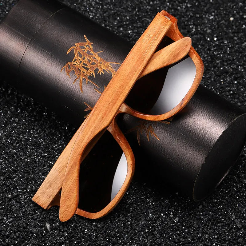 GM Natural Wood Sunglasses Polarized Wooden Sunglasses UV400 Sunglasses Bamboo Wooden Sunglasses Brand With Wooden Box S8171