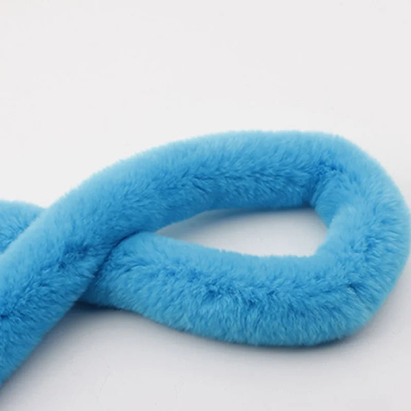 5m Thickened Artificial Rabbit Fur Trim Clothes Accessory Faux Fur Strips for Sweater Coat Hood Hat DIY Fluffy Garment Materials