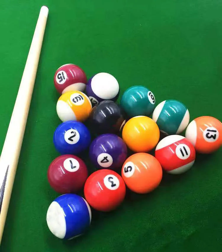 Mini Billiards Table Balls Set for Children, Polyester Resin, Complete Set, Kid, 25mm, 32mm, 38mm, 16Pcs