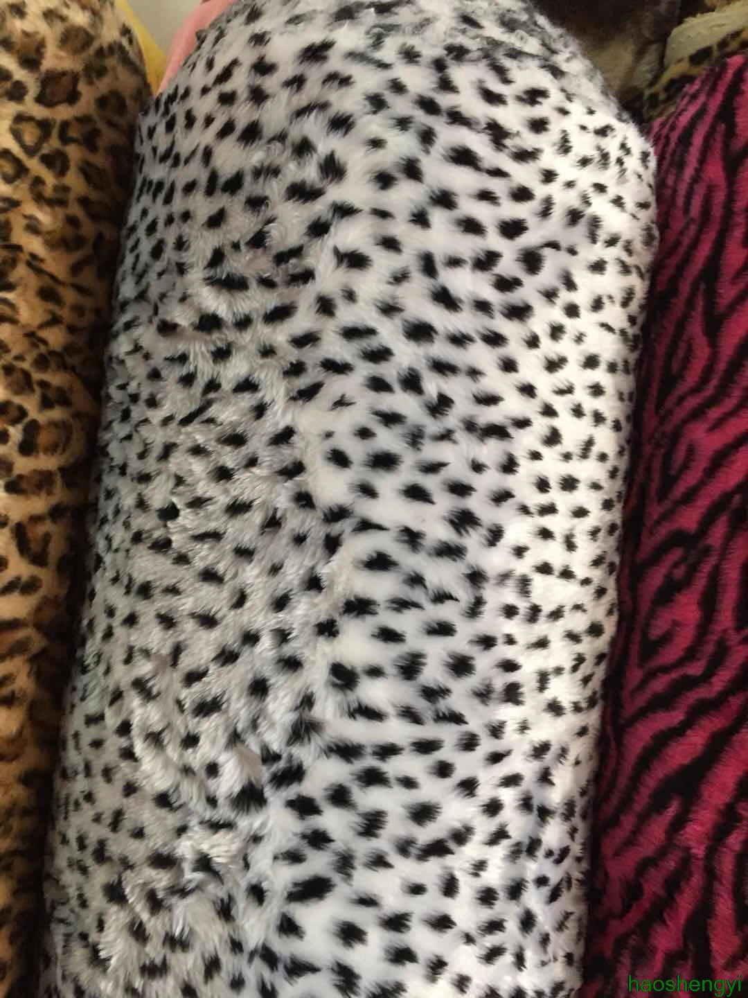 Half Meter Price 2cm Leopard Plush Faux Fur Fabric, Imitation Fur Clothing Fabric