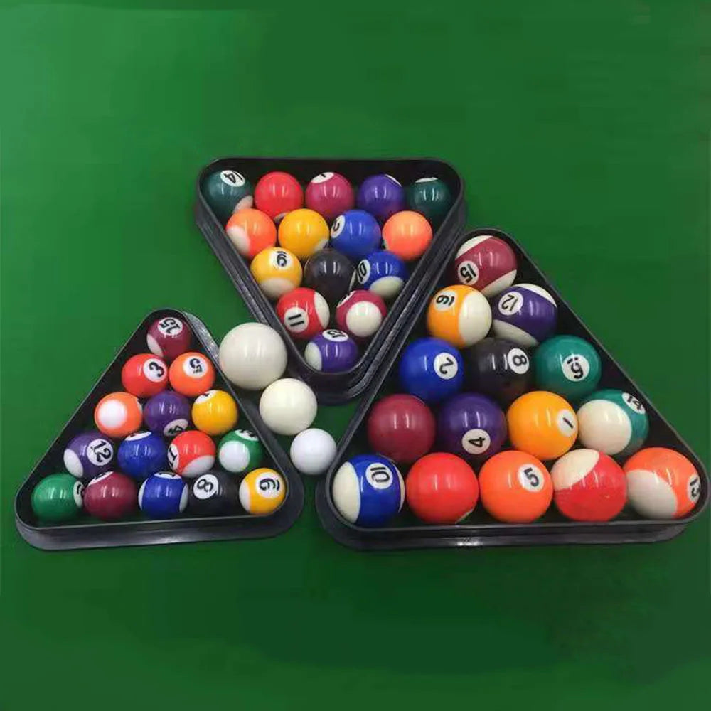 Mini Billiards Table Balls Set for Children, Polyester Resin, Complete Set, Kid, 25mm, 32mm, 38mm, 16Pcs