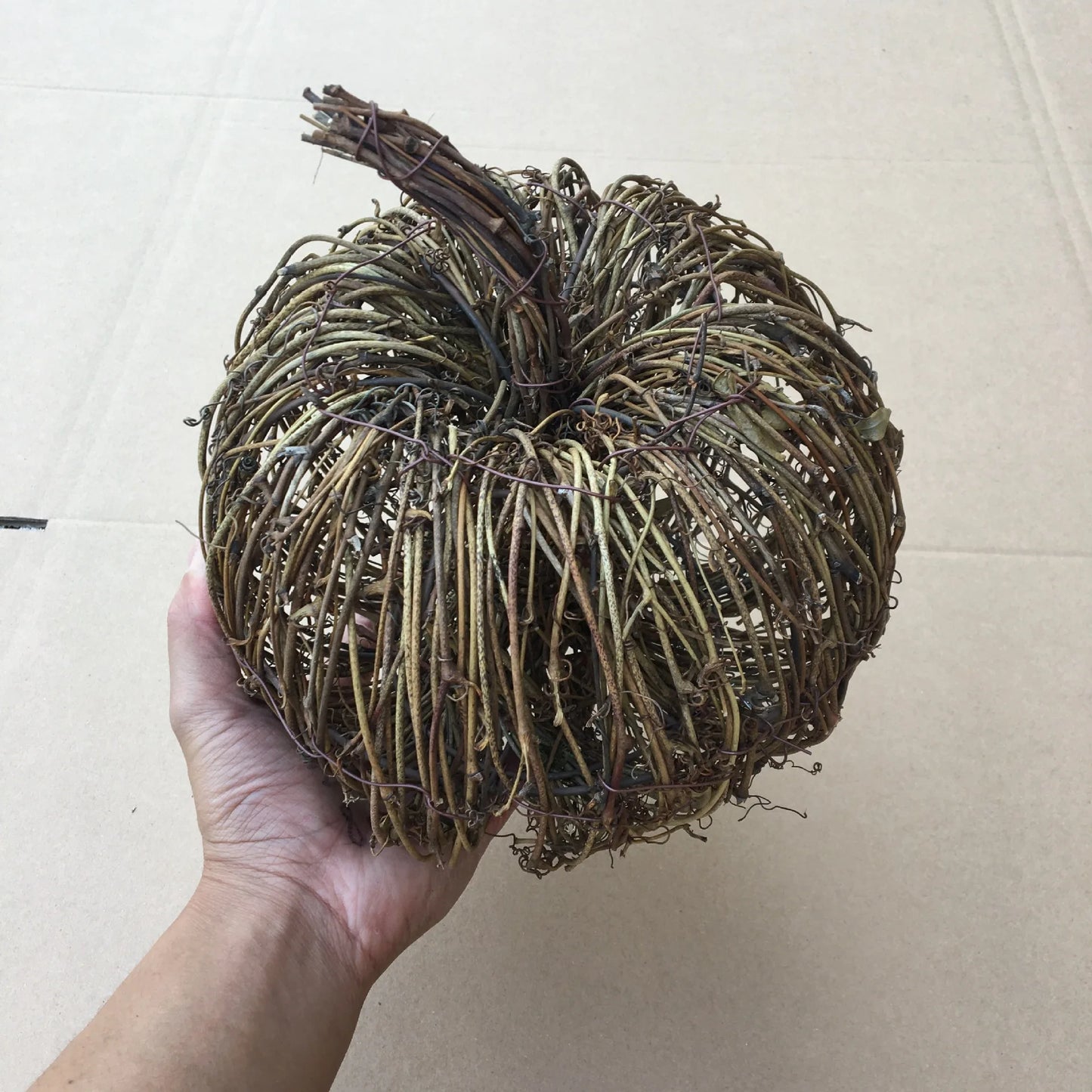Pumpkin-Shaped Tufu Rattan Weaving Ornaments for Halloween Decoration Home Garden Mall Window Layout Christmas Decorations