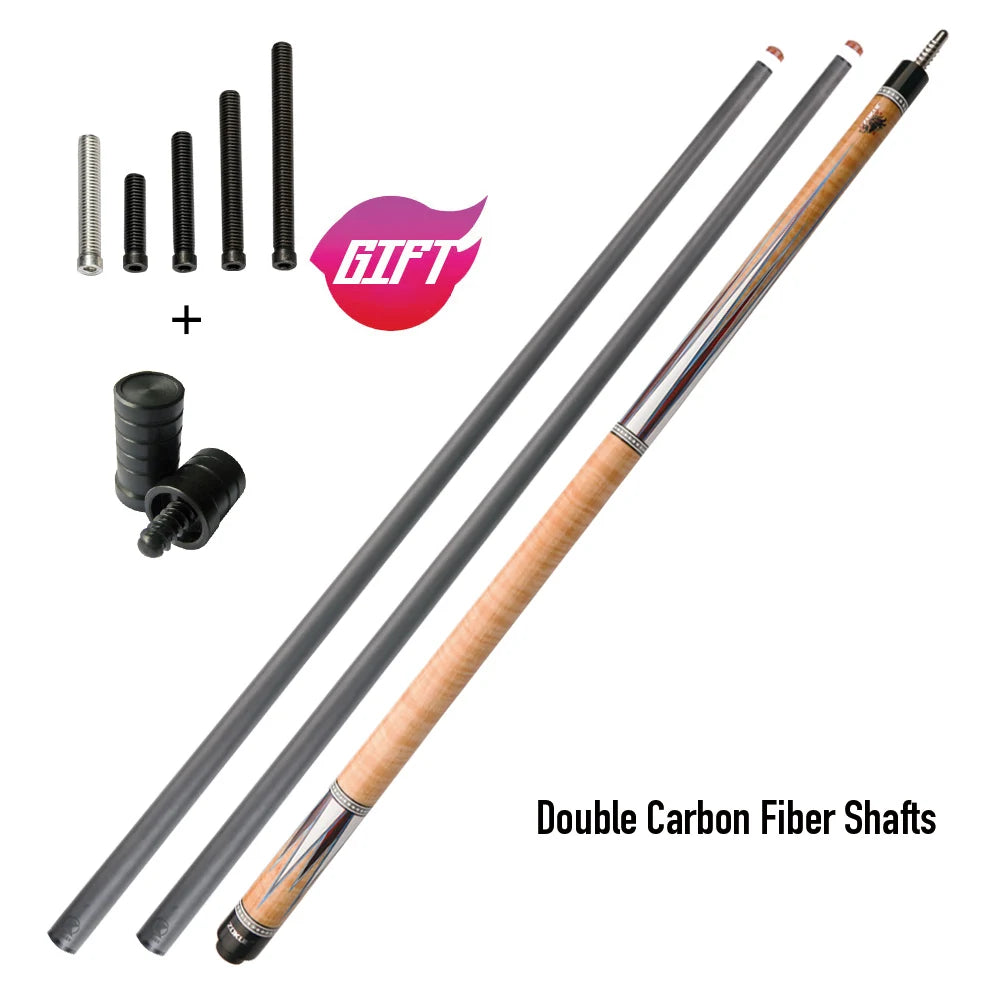 ZOKUE KONLLEN Carom Cues 12mm Tip Technology 3 Cushion Game Cues Carbon Fiber Maple Shaft Professional Libre Billiard Cue Sticks