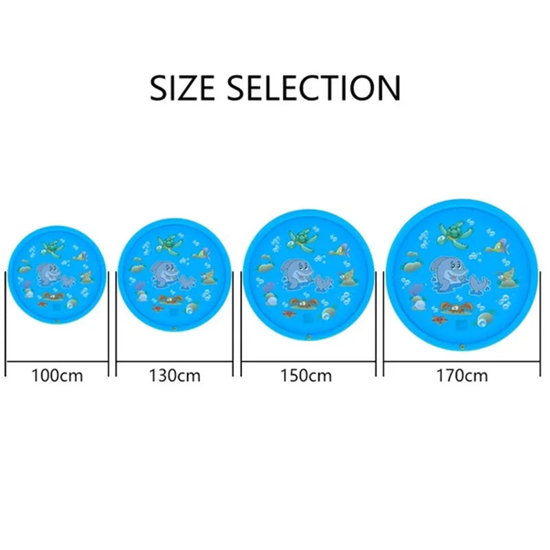 Summer Lawn Children Water Game Play Mat Kids Outdoor Splash Mat for Kids Pool Games Toy Sprinkle Splash Water Toy Bath Pad