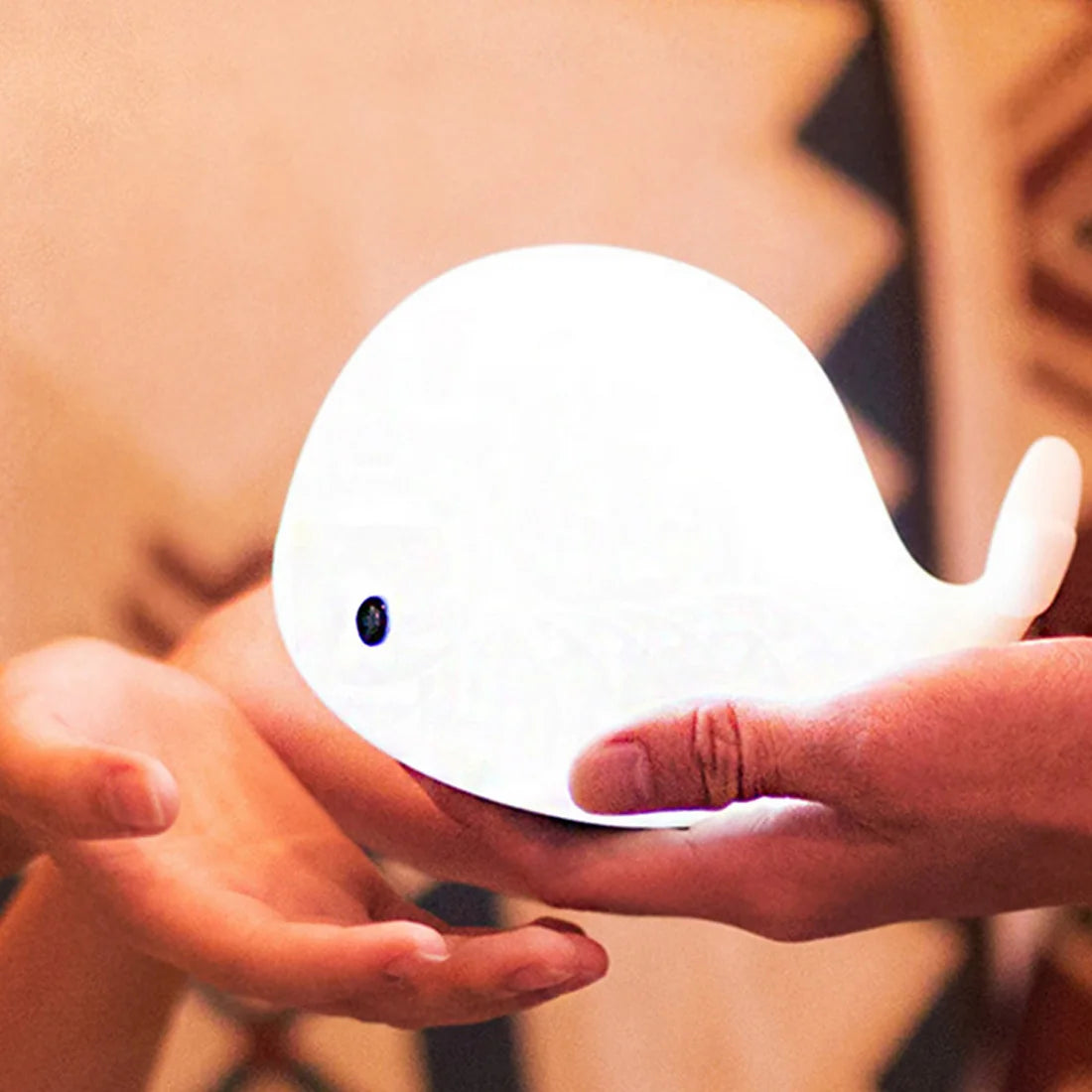 1pc Baby Room LED Night Lights Whale Cartoon Night Light Kids Bedroom Table Sleeping Lamps Children Christmas Lamp Gift