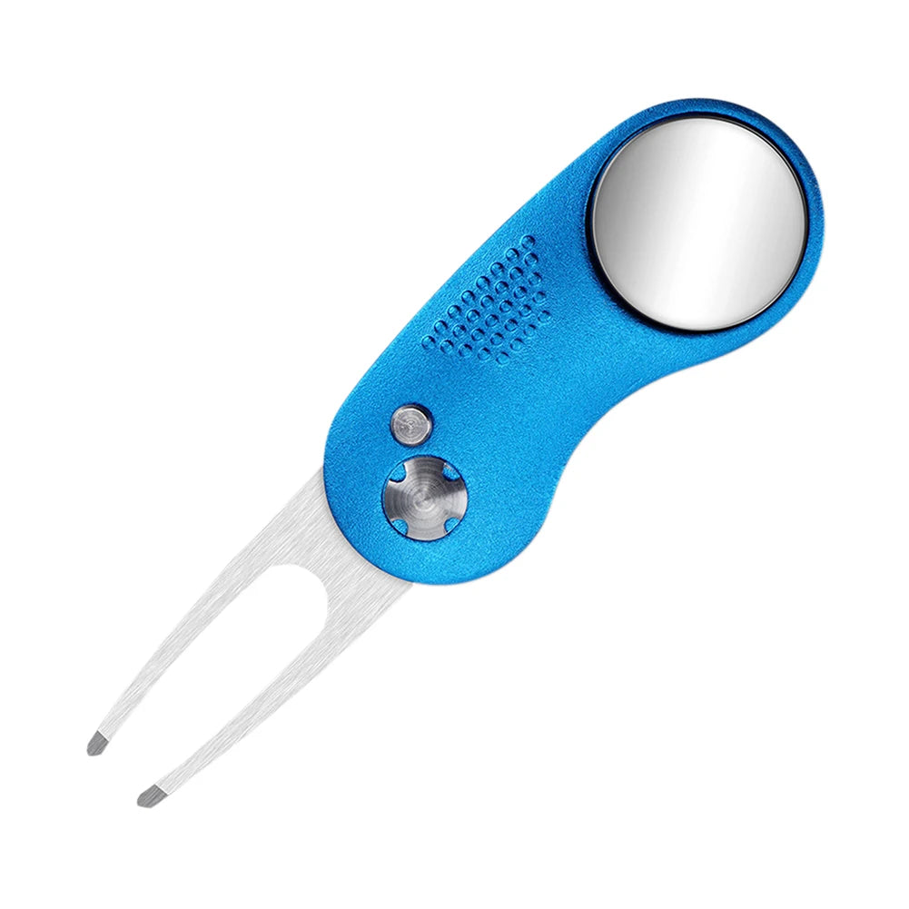 Mini Foldable Golf Divot Tool With Golf Ball Tool Marker Pitch Cleaner Golf Pitchfork Golf Accessories Putting Green Fork