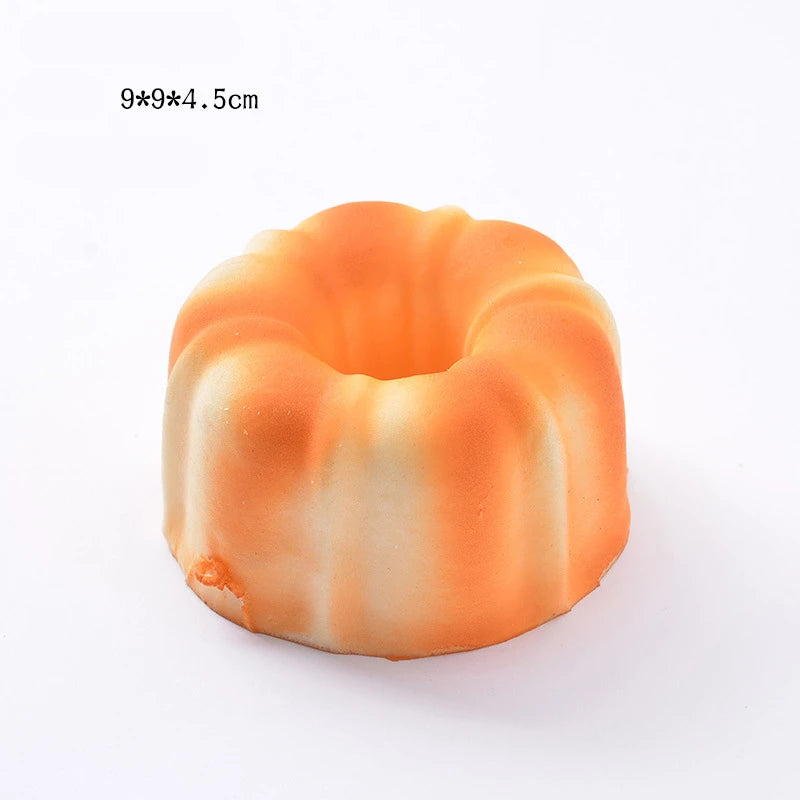 2021 Squishy Bread Toast Food Creative Simulation Donuts Slow Rising Squeeze Stress Relief Toys Spoof Tease People Desktop Toy
