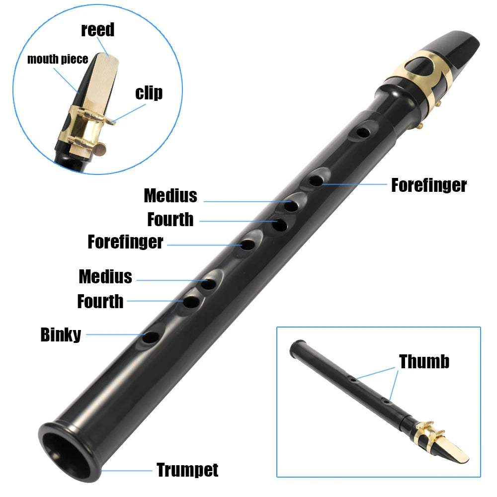 Pocket Saxophone Sax Mini Saxophone Portable Little Saxophone With Carrying Bag Woodwind Instrument