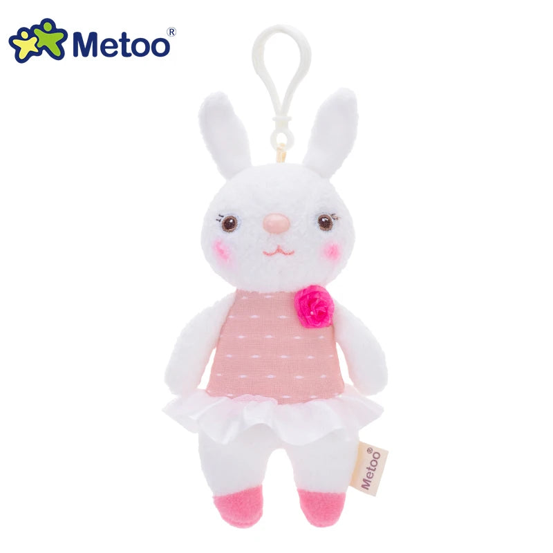Metoo Doll Stuffed Toys Plush Animals Soft Baby Kids Toys for Girls Boys Kawaii Mini Angela Rabbit Pendant Keychain