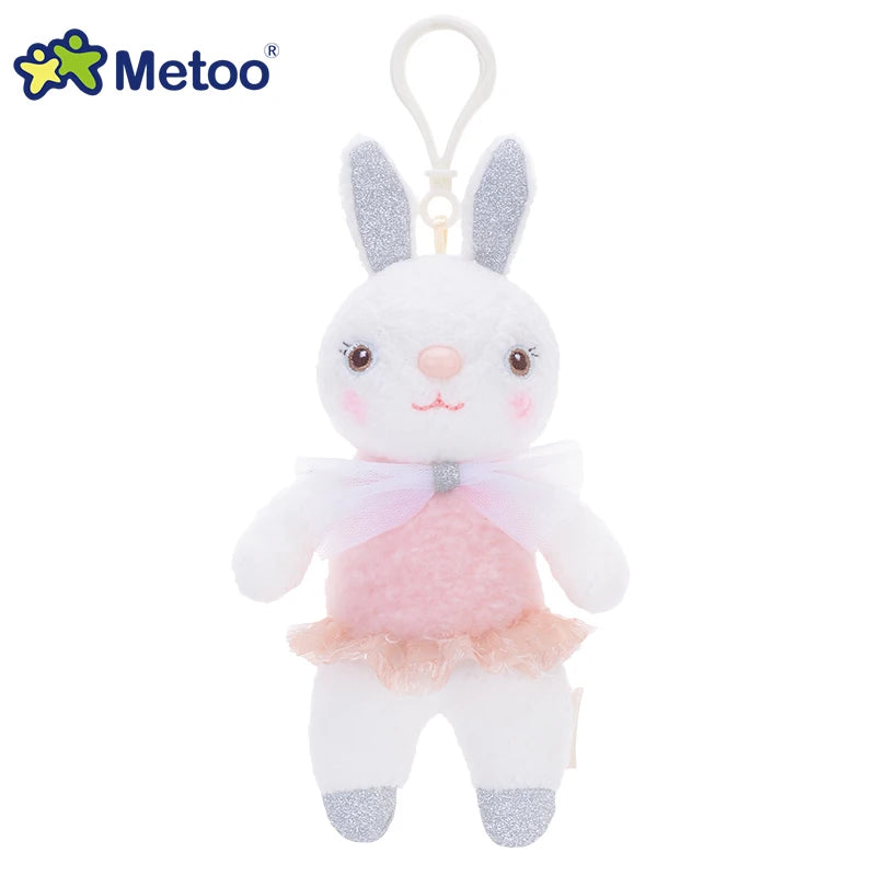 Metoo Doll Stuffed Toys Plush Animals Soft Baby Kids Toys for Girls Boys Kawaii Mini Angela Rabbit Pendant Keychain