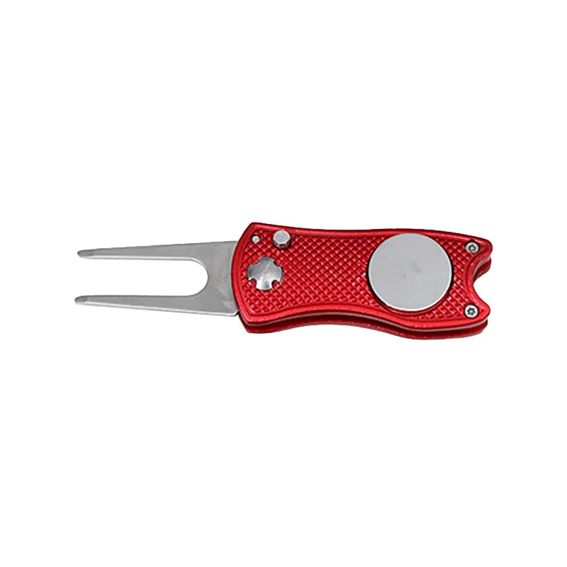 Mini Foldable Golf Divot Tool With Golf Ball Tool Marker Pitch Cleaner Golf Pitchfork Golf Accessories Putting Green Fork