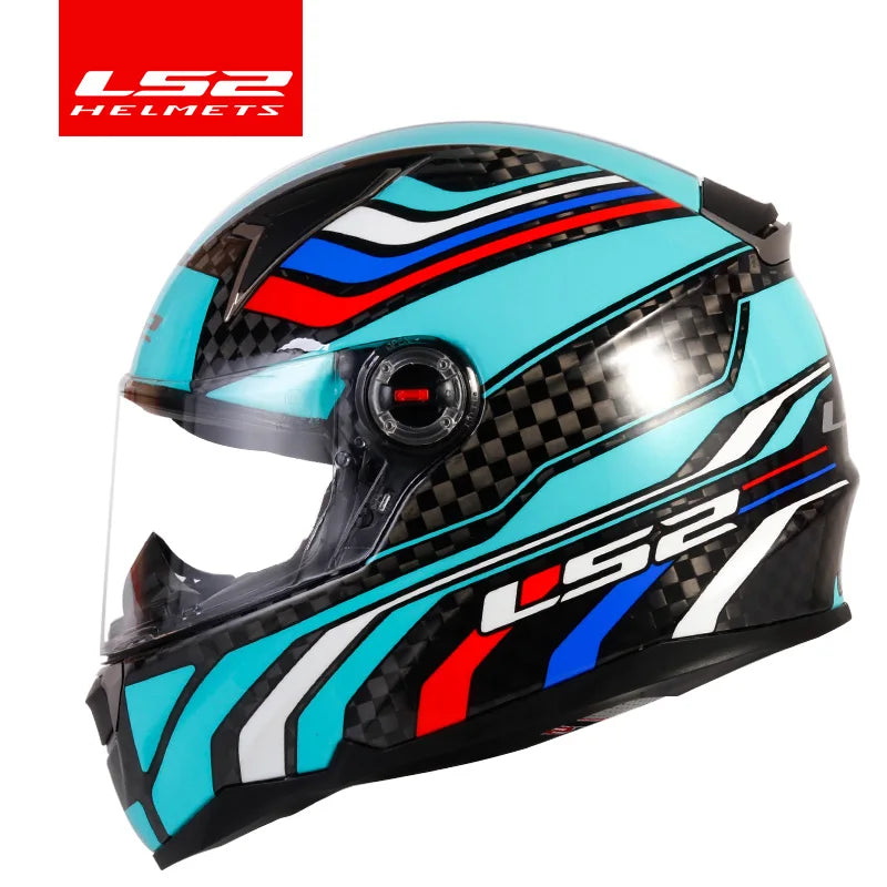 Original LS2 FF396 Carbon Fiber Motorcycle Helmet LS2 CT2 Full Face Helmets Casco Casque Moto No Pump
