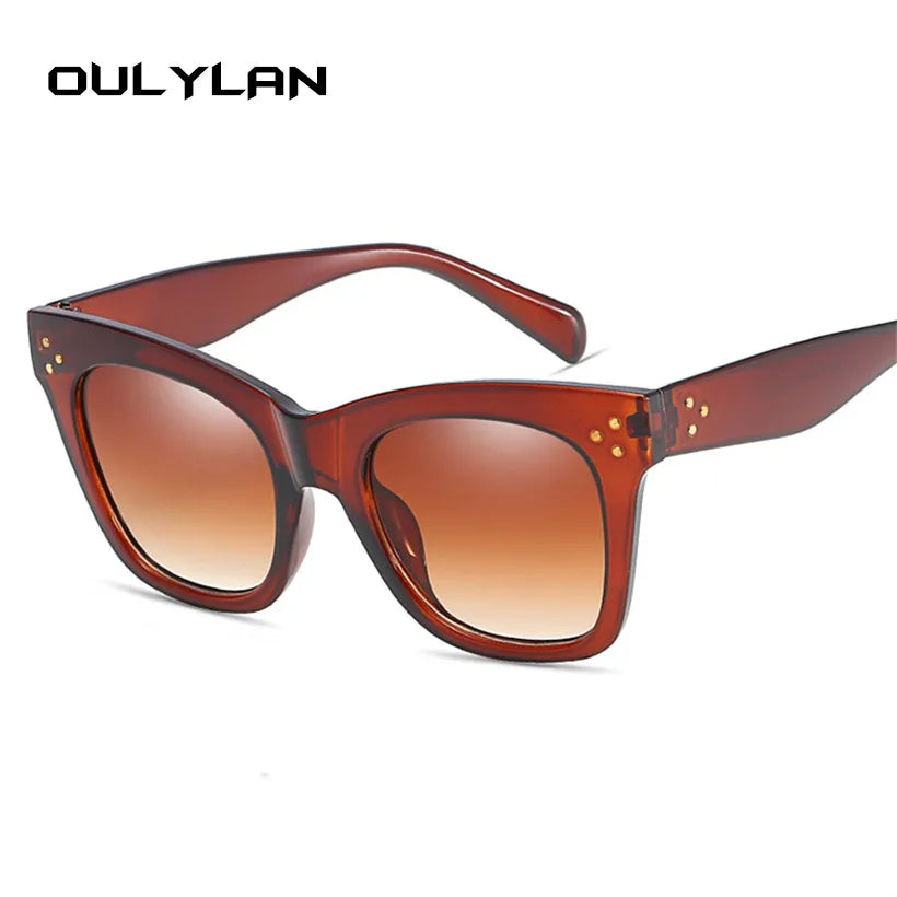 Oulylan Classic Cat Eye Sunglasses Women Vintage Oversized Gradient Sun Glasses Shades Female Luxury Designer UV400 Sunglass