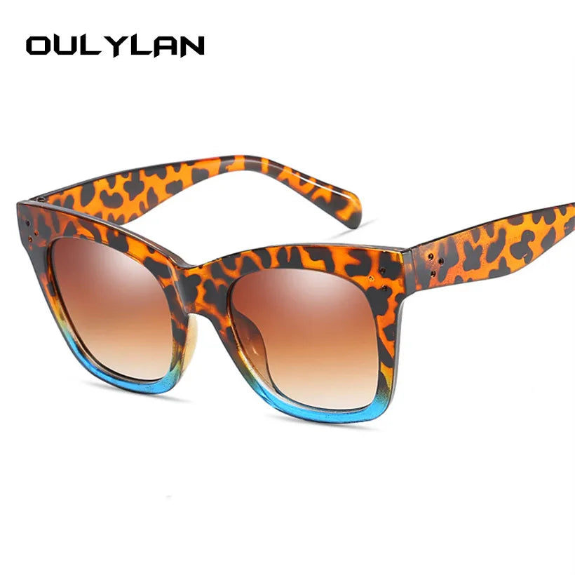 Oulylan Classic Cat Eye Sunglasses Women Vintage Oversized Gradient Sun Glasses Shades Female Luxury Designer UV400 Sunglass