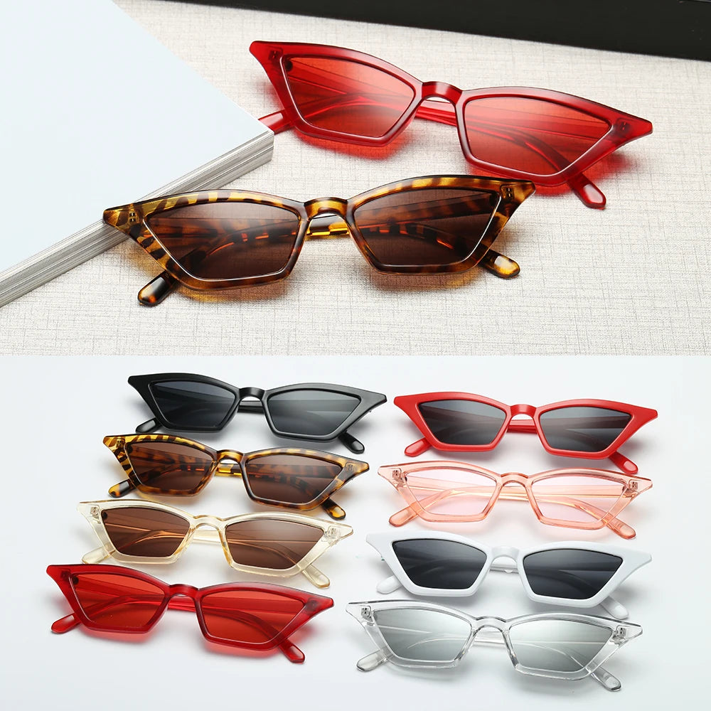 Women Okulary Small Frame Sunglasses Cat Eye Sunglasses UV400 Sun Shades Glasses Street Eyewear Fashion Sunglasses Oculos Gafa