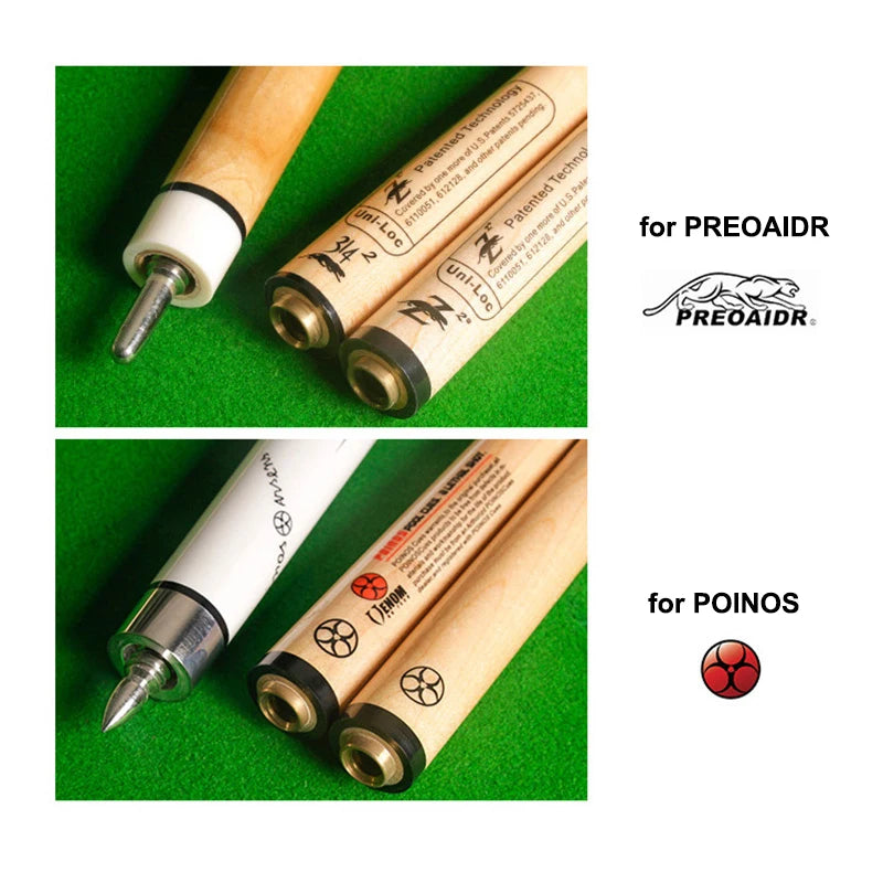 PREOAIDR 3142 Z2 POINOS Billiard Pool Stick, 10mm, 11.5mm, 13mm Tip, Technology Maple Shaft, Billar Kit Shaft, China