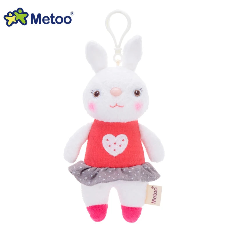 Metoo Doll Stuffed Toys Plush Animals Soft Baby Kids Toys for Girls Boys Kawaii Mini Angela Rabbit Pendant Keychain