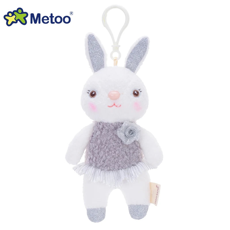Metoo Doll Stuffed Toys Plush Animals Soft Baby Kids Toys for Girls Boys Kawaii Mini Angela Rabbit Pendant Keychain