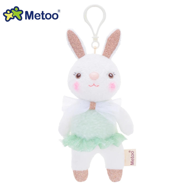Metoo Doll Stuffed Toys Plush Animals Soft Baby Kids Toys for Girls Boys Kawaii Mini Angela Rabbit Pendant Keychain